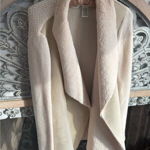 Orvis Cream Open-Front Cardigan